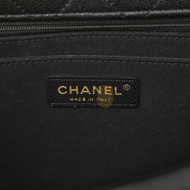 Ch*el caviar quilted xxl travel flap bag black as4661 (41*27*11cm)